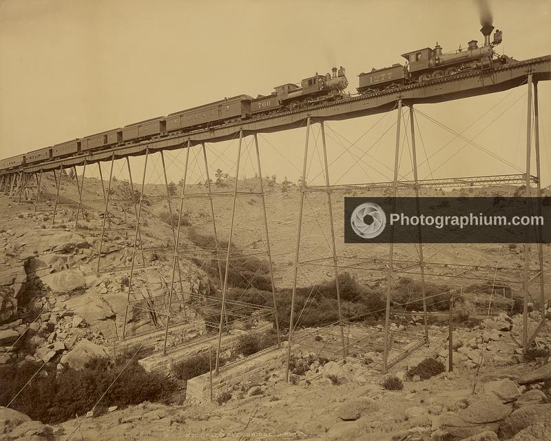 Dale Creek Bridge, near Sherman, Wyoming. Union Pacific Railway. 1885
