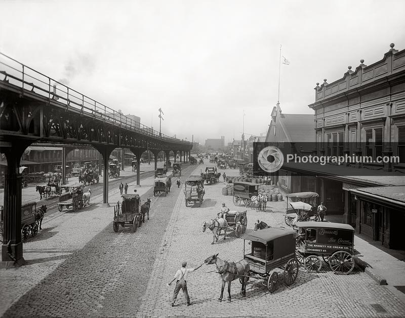 Delaware Avenue, foot of Market Street. Philadelphia, Pennsylvania. 1900-1910