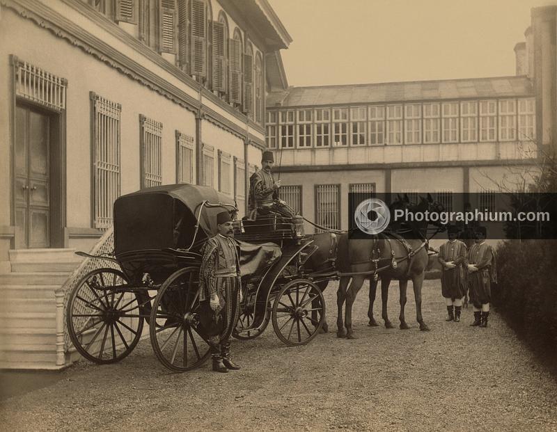 horse drawn carriage in front of Yildiz Palace. Istanbul