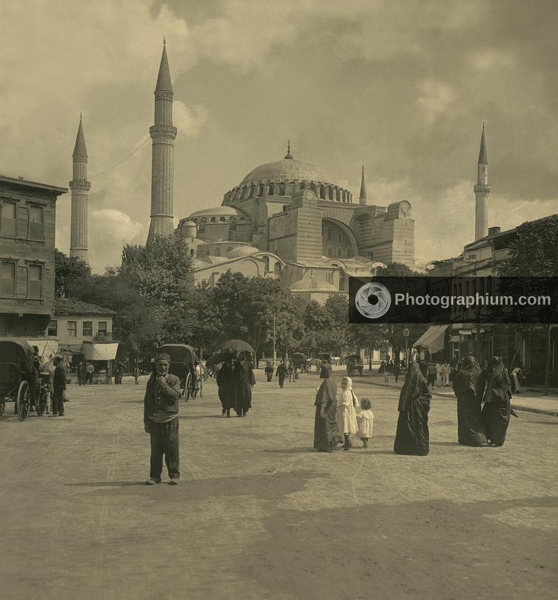 Mosque of St. Sophia, Ayasofya Camii. Istanbul, Turkey. 1912