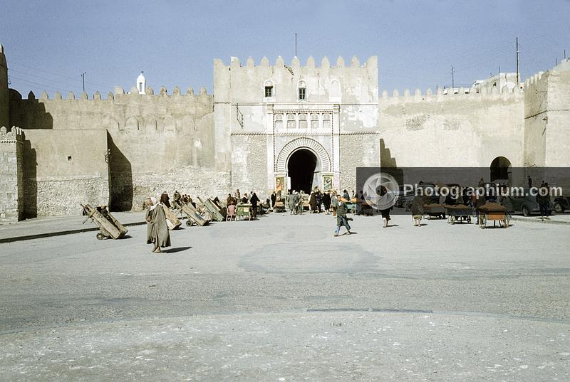 Gate in the city walls, Sfax, Tunisia. 1955-1959