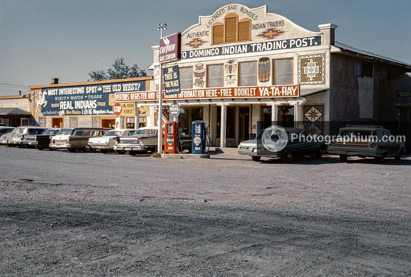 Historic trading post along Route 66. Santo Domingo Trading Post.  New Mexico. 1964