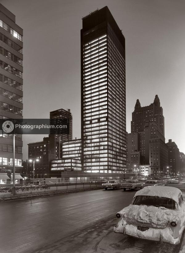 Seagram Building. Manhattan, New York City. January 3, 1958